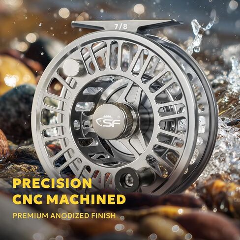 SF SF-003 Pro Fly Fishing Reel for Freshwater,CNC Precision Machining Process,Mid Arbor Design,Smooth Drag System,Lightweight Aluminum Body in Saudi Arabia