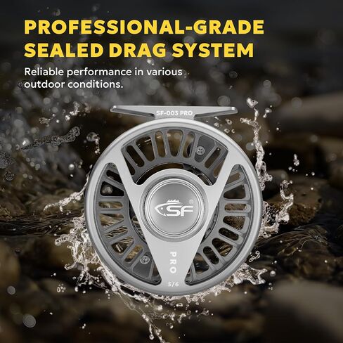 SF SF-003 Pro Fly Fishing Reel for Freshwater,CNC Precision Machining Process,Mid Arbor Design,Smooth Drag System,Lightweight Aluminum Body in Saudi Arabia