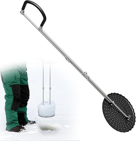 Foldable Ice Fishing Skimmer - Aluminum Ice Fishing Scoop Skimmer for 8" Hole, Ice Fishing Gear, Ice Fishing Accessories in Saudi Arabia