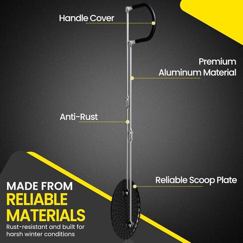 Foldable Ice Fishing Skimmer - Aluminum Ice Fishing Scoop Skimmer for 8" Hole, Ice Fishing Gear, Ice Fishing Accessories in Saudi Arabia