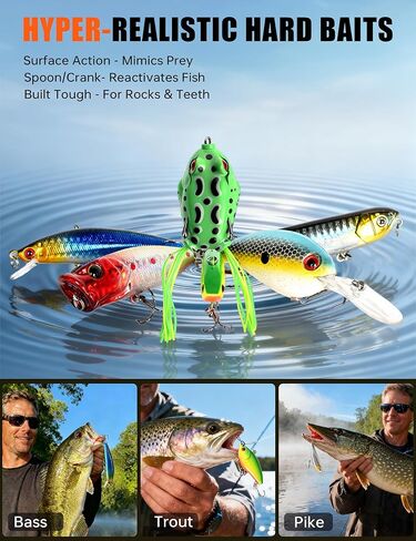 صندوق معالجة صيد كبير مكون من 3 طبقات مع أدوات متضمنة، طقم طعوم صيد الكل في واحد مكون من 417 قطعة مع صندوق صغير على الوجهين وقفازات للصيادين، معدات صيد باس المياه العذبة الكاملة، هدية للرجال in Kuwait