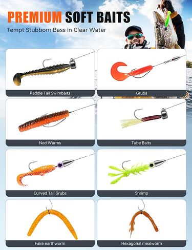 صندوق معالجة صيد كبير مكون من 3 طبقات مع أدوات متضمنة، طقم طعوم صيد الكل في واحد مكون من 417 قطعة مع صندوق صغير على الوجهين وقفازات للصيادين، معدات صيد باس المياه العذبة الكاملة، هدية للرجال in Kuwait