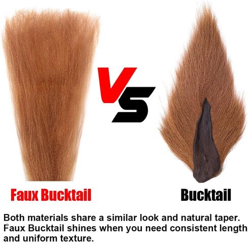 Faux Bucktail Fly Tying Materials Kit –12 & 16 Colors Synthetic Bucktail Hair for Fly Fishing Jig & Streamer Lure Making Making in Saudi Arabia