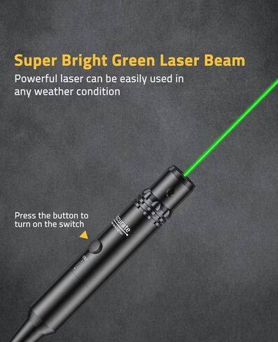 مجموعة أدوات رؤية الليزر الاحترافية CVLIFE مع 32 محولًا تناسب عيار 0.17 إلى 12 جيجا، ليزر أحمر أو أخضر ساطع مع مفتاح زر، دعم قوي للصيد in Kuwait