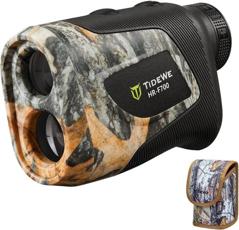 TIDEWE Hunting Rangefinder with Rechargeable Battery, 700/1000Y Camo Laser Range Finder 6X Magnification, Distance/Angle/Speed/Scan Multi Functional Water-Resistant Rangefinder with Case in Kuwait