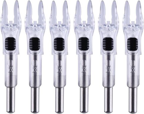 6PCS X Nocks مضاءة للسهام مع .204 .233 .244 .246 القطر الداخلي مع البطانات H، S، GT أعمدة أسهم LED عالية الوضوح، مفتاح تشغيل/إيقاف متضمن in Kuwait