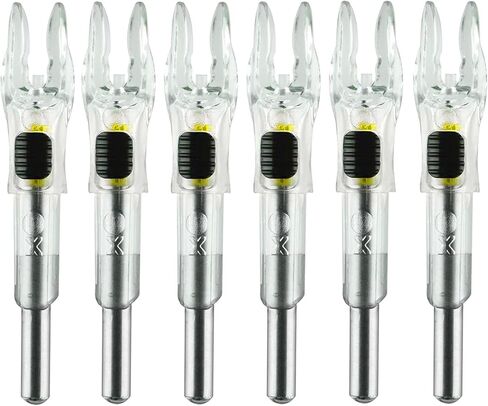 6PCS X Nocks مضاءة للسهام مع .204 .233 .244 .246 القطر الداخلي مع البطانات H، S، GT أعمدة أسهم LED عالية الوضوح، مفتاح تشغيل/إيقاف متضمن in Kuwait