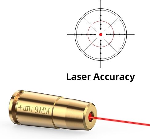 جهاز رؤية ليزر EZshoot Bore Sight 9 مم/223 5.56 مم/243 308/12 مقياس ليزر أحمر مع علبة صفيح محمولة وبطاريات إضافية in Kuwait
