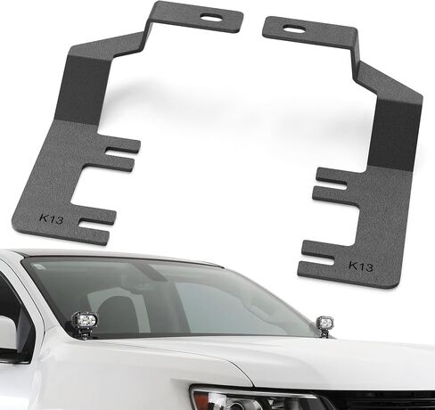 Ditch Light Brackets Hode Hinges Mount Bracket متوافقة مع 2010-2023 Toyota 4Runner لأعمال الإضاءة LED LED على الطرق الوعرة (2pcs ، أسود) in Kuwait
