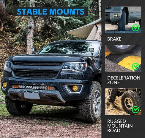 Ditch Light Brackets Hode Hinges Mount Bracket متوافقة مع 2010-2023 Toyota 4Runner لأعمال الإضاءة LED LED على الطرق الوعرة (2pcs ، أسود) in Kuwait