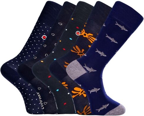 5 Pack Men's Dress Socks - Organic Cotton - Made in Europe in Kuwait