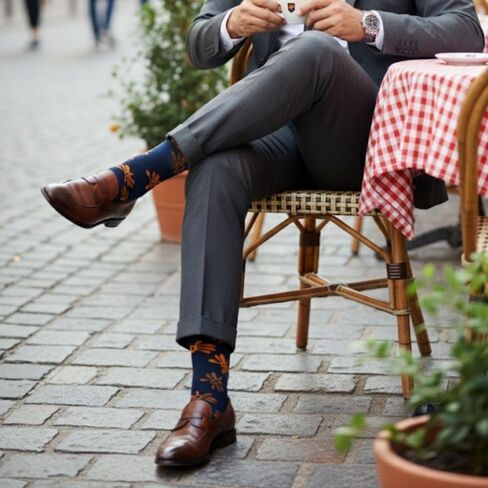 5 Pack Men's Dress Socks - Organic Cotton - Made in Europe in Kuwait