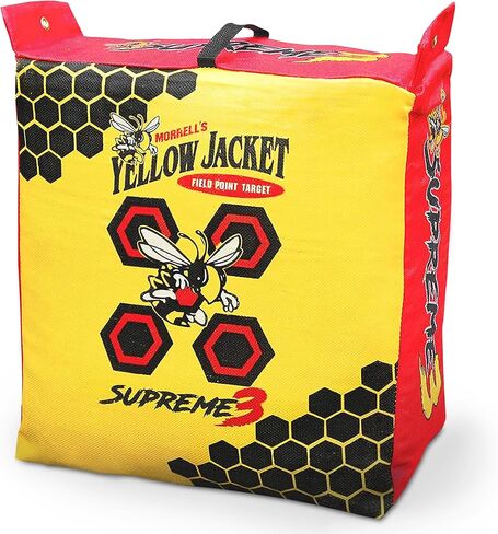 Morrell High Roller Foam Archery Target, 6-Sided Cube with 21 Bullseyes, Red - Portable Backyard Target for Broadheads, Field Points, Compound Bows and Crossbows, Built-in Carrying Handle in Kuwait