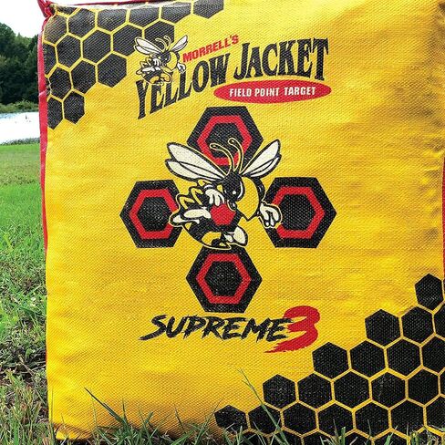 Morrell High Roller Foam Archery Target, 6-Sided Cube with 21 Bullseyes, Red - Portable Backyard Target for Broadheads, Field Points, Compound Bows and Crossbows, Built-in Carrying Handle in Kuwait
