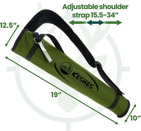 KESHES Archery Back Arrow Quiver Holder - Adjustable Quiver for Arrows with Shoulder Strap and Belt Clip - Ideal for Bow Hunting & Target Practice for Youth & Adults in Saudi Arabia