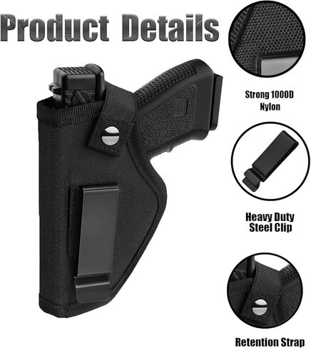 حافظة مسدس للرجال والنساء، حافظات IWB/OWB مقاس 9 مم، حافظة مسدس 380 تناسب Glock 19/17/23/26/27/42/43x، وS&W M&P Shield، وSig Sauer والمسدسات المماثلة in Kuwait