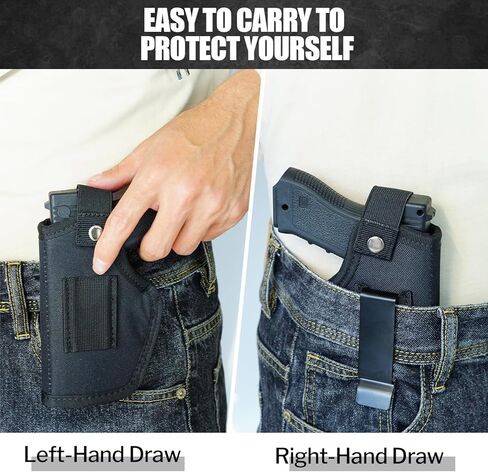حافظة مسدس للرجال والنساء، حافظات IWB/OWB مقاس 9 مم، حافظة مسدس 380 تناسب Glock 19/17/23/26/27/42/43x، وS&W M&P Shield، وSig Sauer والمسدسات المماثلة in Kuwait