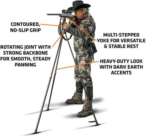 PRIMOS Hunting Trigger Stick Gen3 Shooting Stick, Adjustable Height, Quick-Detach Yoke, Durable and Lightweight, Ideal for Hunting, Shooting, and Photography in Saudi Arabia