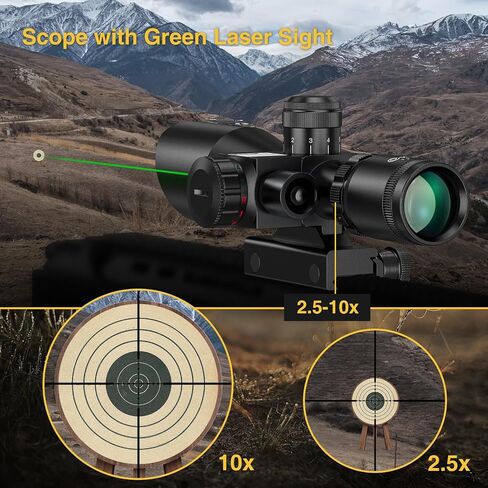 CVLIFE 2.5-10x40e Red & Green Illuminated Scope with 20mm Mount in Kuwait