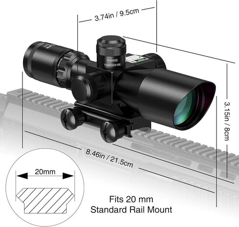 CVLIFE 2.5-10x40e Red & Green Illuminated Scope with 20mm Mount in Kuwait