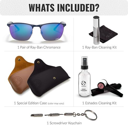 نظارات شمسية راي بان RB3686 CHROMANCE مربعة الشكل للرجال والنساء مع مجموعة نظارات RAYBAN الرسمية in Saudi Arabia