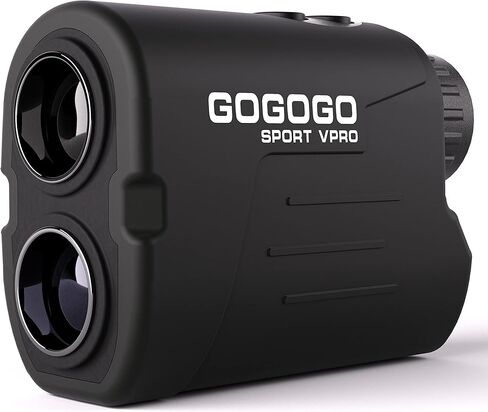 Gogogo Sport Vpro GS03 جهاز تحديد المدى بالليزر للجولف/الصيد، جهاز تحديد المدى بالليزر 1000/1200 ياردة مع تكبير 6X رؤية فائقة الوضوح، خفيف الوزن، منحدر، باحث عن الدبوس وقفل العلم والاهتزاز in Kuwait