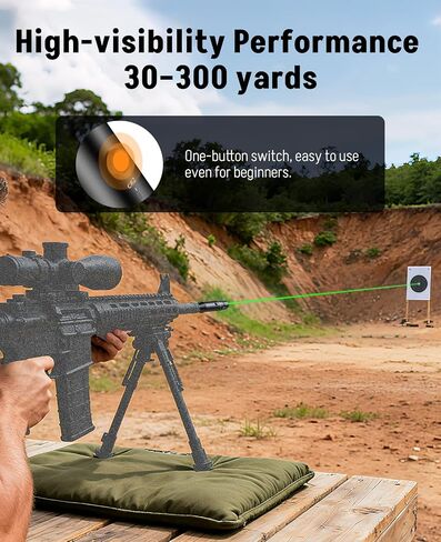 MidTen Bore Sight Laser، 32 محولًا، طقم رؤية ليزر أحمر / أخضر احترافي، يناسب عيار 0.17 إلى 12GA، طقم رؤية ليزر عالمي متعدد العيار، معدات صيد قوية in Kuwait