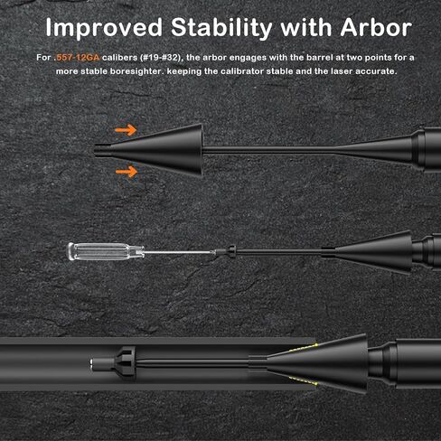 Bore Sight Laser, Professional Red Laser Bore Sight Kit with 32 Adapters, Fit 0.17 to 12GA Calibers, Multiple Caliber Red Bright Laser Bore Sighter Powerful Support for All Gun, Rifle, Pistol in Saudi Arabia