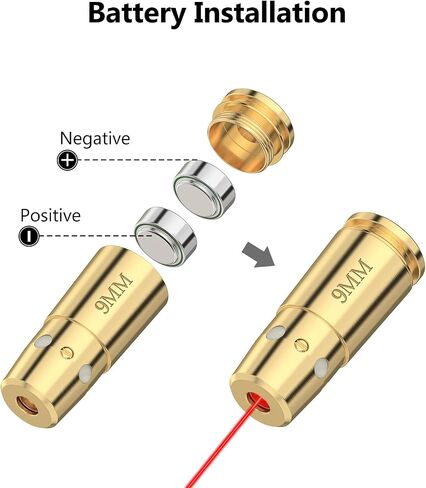 MidTen Bore Sight ليزر 9 مللي متر/223 5.56 مللي متر/30-06/25-06/270 ليزر تتحمل Sighter Boresighter مع البطاريات in Kuwait