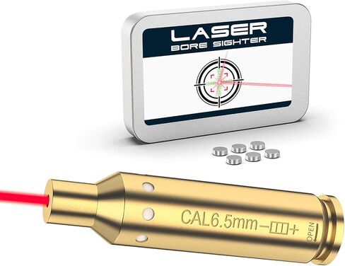 Tipfun 9MM/ .243 .308/6.5MM/300BLK 7.62x35mm/.44mag/30-06/25-06/270 Cal Rem Gauge Bore Sight Red Dot Boresighter with Batteries in Saudi Arabia