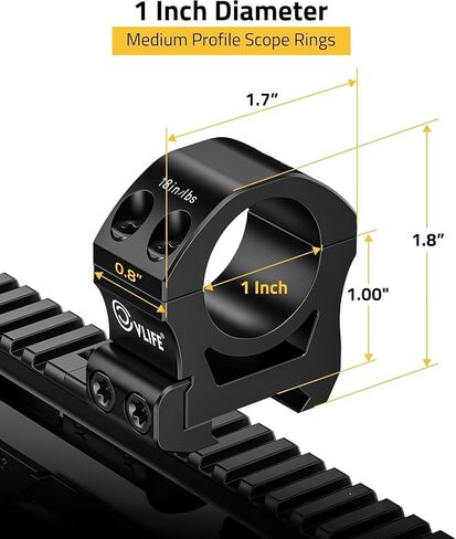 CVLIFE Precision Scope Rings Mount - Compatible with Picatinny Rails and More - 2 Pieces in Saudi Arabia