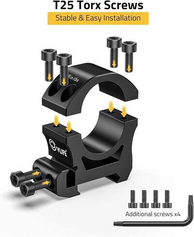 CVLIFE Precision Scope Rings Mount - Compatible with Picatinny Rails and More - 2 Pieces in Saudi Arabia