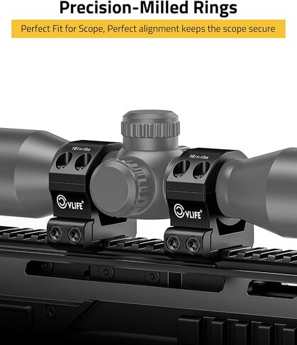 CVLIFE Precision Scope Rings Mount - Compatible with Picatinny Rails and More - 2 Pieces in Saudi Arabia