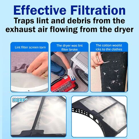 HQRP Dryer Lint Filter compatible with Hotpoint Indesit 148027955 C00207652 HPTC00207652 J00145156 fits Indesit, Hotpoint, Creda & Proline Tumble Dryers in Saudi Arabia