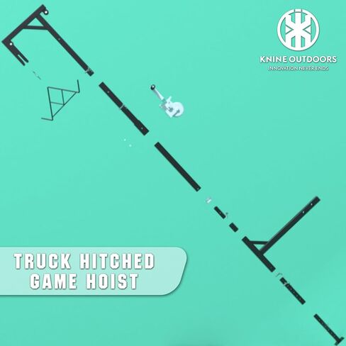 Deer Hoist for Truck Hitch, 600lbs Capacity Deer Hanger with Winch Gambrel | Deer Cart, Portable Game Hoist, for Hunting Season, Deer Hanger with 360 Degree Swivel, Deer Cleaning Hoist in Saudi Arabia