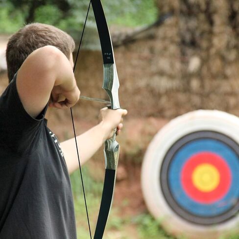 Black Hunter Takedown Longbow, GLURAK 60" Right Handed & Left Handed Wooden Archery Bow Hunting Bow for Beginner Training Practice, 25-60lb in Saudi Arabia