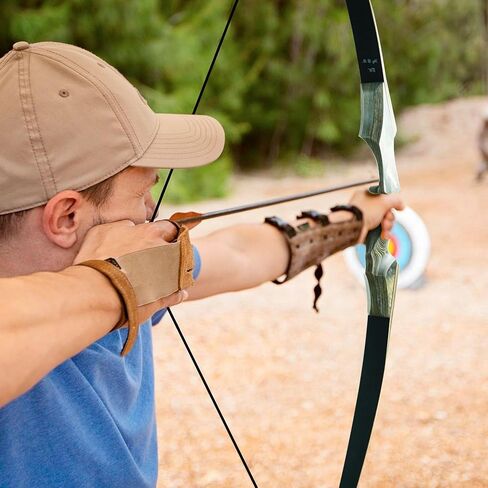 Black Hunter Takedown Longbow, GLURAK 60" Right Handed & Left Handed Wooden Archery Bow Hunting Bow for Beginner Training Practice, 25-60lb in Saudi Arabia