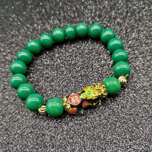Homelavie Feng Shui Pixiu Bracelet 10mm Amulet Dragon Natural Stone Beads Bracelet Attract Wealth Money and Good Luck in Saudi Arabia