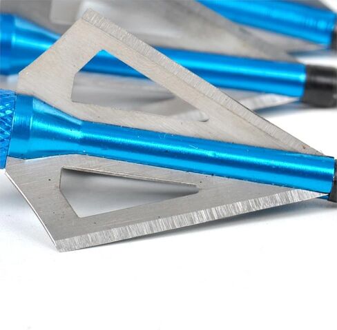 Hunting Broadheads, 12PK 3 Blades Archery Broadheads 100 Grain Screw-in Arrow Heads Arrow Tips Compatible with Traditional Bows and Compound Bow in Saudi Arabia