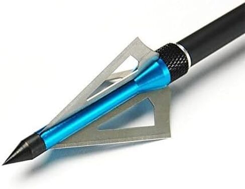 Hunting Broadheads, 12PK 3 Blades Archery Broadheads 100 Grain Screw-in Arrow Heads Arrow Tips Compatible with Traditional Bows and Compound Bow in Saudi Arabia