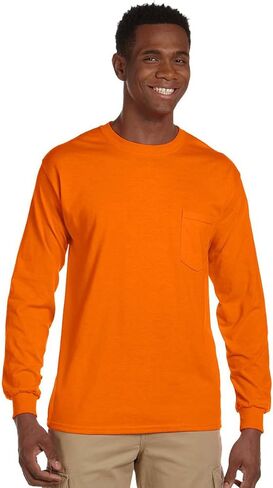 Gildan Ultra Cotton 6 oz. Long-Sleeve Pocket T-Shirt (G241) WHITE in Kuwait