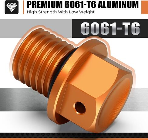NICECNC Orange M12 x P1.5 Magnetic Drain Plug Compatible with KTM 125-530 SX/SX-F/EXC/EXC-F/EXC-R/XC/XC-W/XC-F 2000-2023 in Saudi Arabia