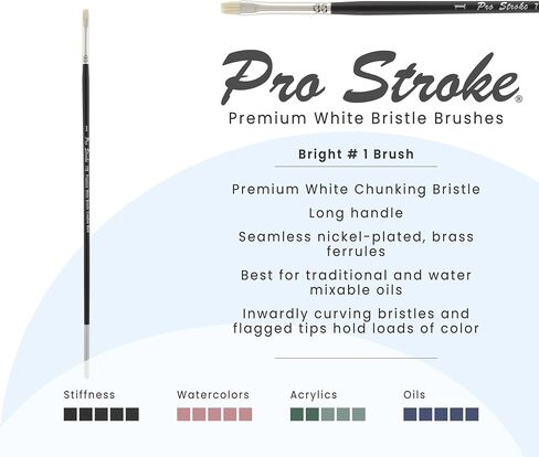 فرشاة طلاء ذات شعيرات تشونغ كينج هوج من Creative Mark Pro Stroke Premium Artist - ساطعة [مجموعة قيمة مكونة من 5 قطع] in Kuwait