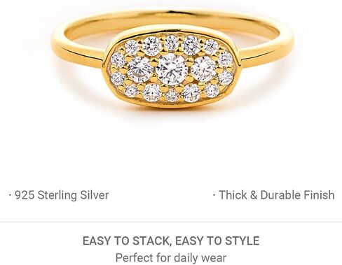 STORYJEWELLERY Statement Rings for Women, Cocktail Rings for Women, Art Deco Signet Ring, Vintage Pave Pinky & Index Finger Rings, Gifts for Her in Saudi Arabia