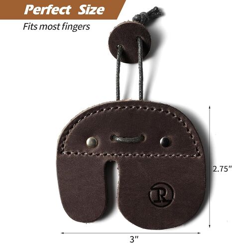 عروات أصابع الرماية الجلدية من Ringsun، واقي أصابع الرماية مصنوع يدويًا لمعدات ممارسة الرماية، علامة تبويب أصابع القوس المنحنية in Kuwait