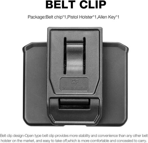 حافظة مجلة مزدوجة عالمية لأكواب مكدسة مزدوجة مقاس 9 مم/.40، وحقيبة OWB مع مشبك حزام/مشبك لـ Glock 17/19، P365، Hellcat Pro والمزيد، غير قابلة للتعديل، تناسب الأحزمة التكتيكية والواجبة in Kuwait