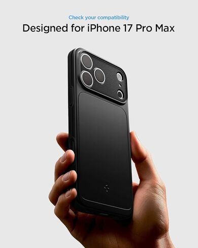 Spigen for iPhone 17 Case, Thin Fit MagFit [TPU Covered Camera Control] [Compatible with MagSafe] - Black in Saudi Arabia