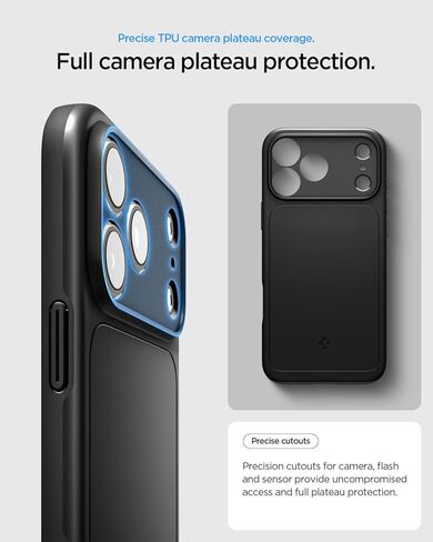 Spigen for iPhone 17 Case, Thin Fit MagFit [TPU Covered Camera Control] [Compatible with MagSafe] - Black in Saudi Arabia