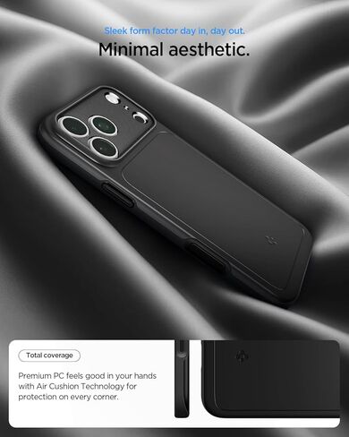 Spigen for iPhone 17 Case, Thin Fit MagFit [TPU Covered Camera Control] [Compatible with MagSafe] - Black in Saudi Arabia