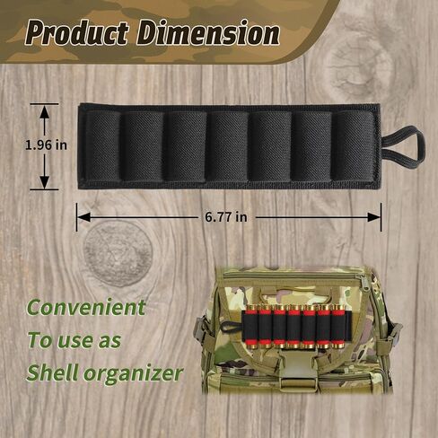 4 Pack 7 Round Shotgun Shell Holder or 12/20 Gauge 60 Round Tactical Shotgun Shell Bandolier Adjustable, Optional 2 Pcs 7 Round Shotgun Shell Holder / 8 Round Butt Stock Shell Holder for Hunting in Saudi Arabia